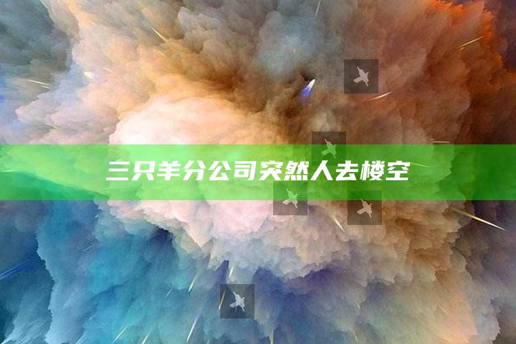 三只羊分公司突然人去楼空_最新热门核心解析